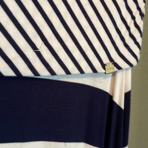 Calvin Klein striped maxi skirt blue and white M - Picture 5 of 6